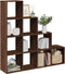 vidaXL - Kamerscherm - / - boekenkast - 131,5x29x131,5 - cm - hout - bruin - eiken