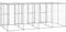 vidaXL - Hondenkennel - met - dak - 9,68 - m² - gegalvaniseerd - staal