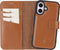 NorthLife Geschikt voor iPhone 16 - Leren Afneembare 2-in-1 bookcase telefoonhoes - Cognac