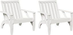 vidaXL - Tuinstoelen - Adirondack - 2 - st - 75x77x77 - cm - massief - grenenhout - wit