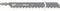 Bosch T 1044 DP - Decoupeerzaagblad - HCS gezet geslepen voor dik en zacht hout (5-150 mm)