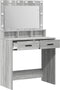 vidaXL - Grijze - Sonoma - Kaptafel - met - LED - Verlichting - - - 79x41x135 - cm