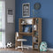 Emob Locelso Bureau - Eik - 113 cm breed - Bruin - Spaanplaat - Op voorraad