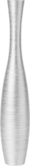 Grote Bodemvaas 65 cm - Hoogwaardige Polyresin Vaas - Zilver
