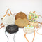 DUA Bali tas - Ronde rieten clutch - 25 cm diameter - Wit