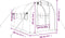 vidaXL - Tuinkas - met - stalen - frame - 8 - m² - 4x2x2 - m