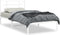 vidaXL - Bedframe - met - hoofdbord - metaal - wit - 107x203 - cm