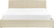 DREUX - Bed met opbergruimte - Beige - 180 x 200 cm - Polyester