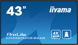 Iiyama ProLite LH4360UHS-B2AG - LCD Monitor - 42,5" 4K 60Hz - Zwart