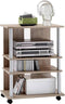 FMD Tv/hifi-kast met 3 vakken 65x40x79,2 cm eikenkleurig