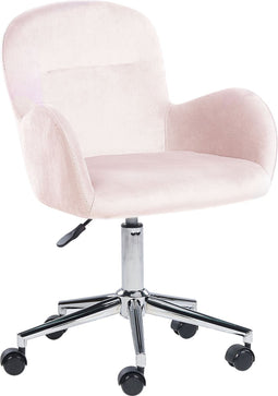 PRIDDY - Bureaustoel - Roze - Fluweel
