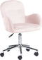 PRIDDY - Bureaustoel - Roze - Fluweel