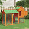 vidaXL - Kippenhok - 193x65x117 - cm - massief - grenenhout - rood