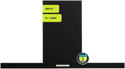 Exquisit FKH92-3BL - Wandschouw - 90 cm - 3 standen - Zwart