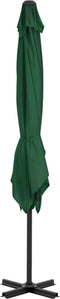 vidaXL - Parasol - met - draagbare - voet - groen