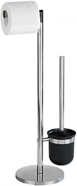 WENKO Parus - Toiletbutler - Toiletrolhouder en Toiletborstelhouder - RVS glanzend (1 stuk)