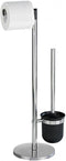 WENKO Parus - Toiletbutler - Toiletrolhouder en Toiletborstelhouder - RVS glanzend (1 stuk)