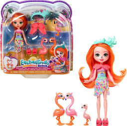 Enchantimals Sunshine Island En Een Minipoppetje Van De Flamingo-familie Roze