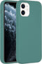 Accezz Liquid Silicone Backcover iPhone 12 Mini - Schokabsorberend - Donkergroen