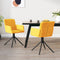 vidaXL - Eetkamerstoelen - draaibaar - 2 - st - fluweel - geel