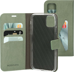 Mobiparts Classic Wallet Case - iPhone 11 Pro - Extra opbergvak - Groen