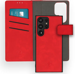 iMoshion Hoesje Geschikt voor Samsung Galaxy S23 Ultra Hoesje Met Pasjeshouder - iMoshion Uitneembare 2-in-1 Luxe Bookcase - Rood