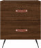vidaXL - Nachtkastje - 40x35x47,5 - cm - bewerkt - hout - bruin - eikenkleur