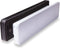 Homebox Isolerende Brievenbus – Tochtvrij en geluiddempend – Inbouw brievenbusklep – Moderne brievenbus met tochtwering – ABS Kunststof - binnenklep wit (RAL 9010) – buitenklep aluminium zwart (RAL 9005)– RVS-look – 33.8x7.8 cm (LxB)