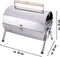BBQ Collection draagbare houtskoolbarbecue - uitklapbaar - 42x29,5x37cm - zilver