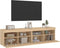 vidaXL - Tv-wandmeubels - met - LED - 2 - st - 80x30x40 - cm - sonoma - eikenkleurig