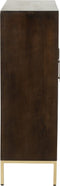 J-Line Kast 2 Deuren Mangohout/Ijzer Bruin/Goud