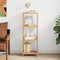 vidaXL - Opbergrek - 4-laags - 40x30x112 - cm - massief - eikenhout
