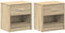 vidaXL - Nachtkastjes - 2 - st - met - lade - 39x28x41 - cm - sonoma - eikenkleurig