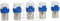 Hirschmann QFC 5 - F-connector Quick Fix - Hoge afscherming - Blauw Wit (5 stuks)