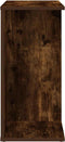 vidaXL - Nachtkastje - 46,5x29x61 - cm - bewerkt - hout - gerookt - eikenkleurig