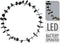 Hangdecoratie Eucalyptus Krans met LED - 40cm - Zwart