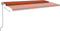 vidaXL - Luifel - automatisch - met - LED - windsensor - 600x350 - cm - oranje - bruin
