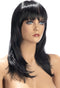 World Wigs Kate - Pruik - Lang Donkerbruin - Opgeknipt met Rechte Pony