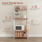 Woltu Keukenkast met 4 Planken Licht Eiken en Wit 60 x 40 x 123 cm