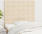 vidaXL - Hoofdborden - 2 - st - 80x5x78/88 - cm - stof - crèmekleurig