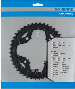 Kettingblad 44 tands Shimano Alivio FC-T4060 9 speed - zwart