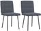 vidaXL - Eetkamerstoelen - 2 - st - fluweel - donkergrijs
