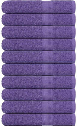 vidaXL - Handdoeken - 10 - st - 100x200 - cm - 360 - g/m² - 100% - katoen - paars