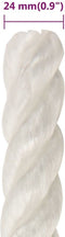 vidaXL - Werktouw - 24 - mm - 100 - m - polypropeen - wit