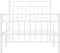 vidaXL - Bedframe - met - hoofd- - en - voeteneinde - metaal - wit - 90x200 - cm