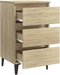 vidaXL - Nachtkastjes - 2 - st - met - metalen - poten - 40x35x69 - cm - sonoma - eiken