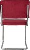 Zuiver Ridge Rib Eetkamerstoelen Rood - Set van 2