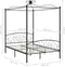 vidaXL - Hemelbedframe - metaal - zwart - 120x200 - cm