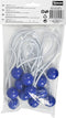 Elastiek met bal blauw - 12 delig - Spanelastiek - 15cm - Benson