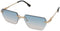Dsquared2 D2 0102/S - Heren Zonnebril - Metaal - Blauw - Goudkleurig